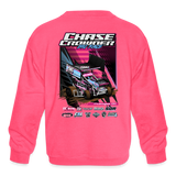 Chase Crowder | 2023 | Youth Crewneck Sweatshirt - neon pink