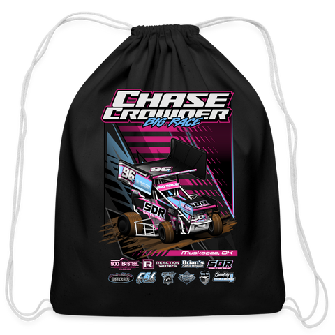 Chase Crowder | 2023 | Cotton Drawstring Bag - black