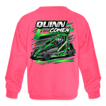 Quinn Comen | 2023 | Youth Crewneck Sweatshirt - neon pink