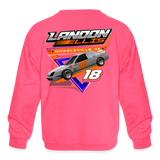 Landon Ellis | 2023 | Youth Crewneck Sweatshirt - neon pink