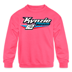 Kynzie Maness | Red | 2023 | Youth Crewneck Sweatshirt - neon pink