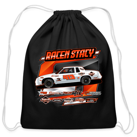 Racen Stacy | 2023 | Cotton Drawstring Bag - black