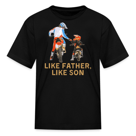 Like Father Like Son Dirt Bike | FSR Merch | Youth T-Shirt - black