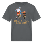 Like Father Like Son Dirt Bike | FSR Merch | Youth T-Shirt - charcoal
