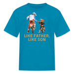 Like Father Like Son Dirt Bike | FSR Merch | Youth T-Shirt - turquoise