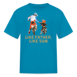 Like Father Like Son Dirt Bike | FSR Merch | Youth T-Shirt - turquoise