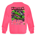 Karter K | 2024 | Youth Crewneck Sweatshirt - neon pink