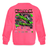 Karter K | 2024 | Youth Crewneck Sweatshirt - neon pink