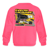 Keelan LaCourse | 2024 | Youth Crewneck Sweatshirt - neon pink