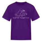 Quarter Midget Kid Nutrition Facts | FSR Merch | Youth T-Shirt - purple