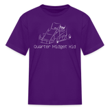 Quarter Midget Kid Nutrition Facts | FSR Merch | Youth T-Shirt - purple