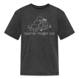 Quarter Midget Kid Nutrition Facts | FSR Merch | Youth T-Shirt - heather black