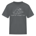 Quarter Midget Kid Nutrition Facts | FSR Merch | Youth T-Shirt - charcoal