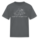 Quarter Midget Kid Nutrition Facts | FSR Merch | Youth T-Shirt - charcoal