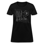 All's Fair in Love & Racing | FSR Merch | Women's V-Neck T-Shirt - black