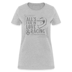 All's Fair in Love & Racing | FSR Merch | Women's V-Neck T-Shirt - heather gray