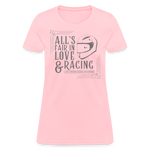 All's Fair in Love & Racing | FSR Merch | Women's V-Neck T-Shirt - pink