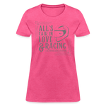 All's Fair in Love & Racing | FSR Merch | Women's V-Neck T-Shirt - heather pink