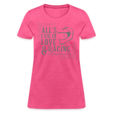 All's Fair in Love & Racing | FSR Merch | Women's V-Neck T-Shirt - heather pink