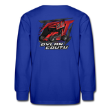 Dylan Coutu | REDline Motorsports | Partner Program | Youth LS T-Shirt - royal blue