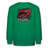 Dylan Coutu | REDline Motorsports | Partner Program | Youth LS T-Shirt - kelly green