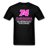 Amelia Sherman | Sherman Racing | Partner Program | Adult T-Shirt - black