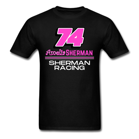 Amelia Sherman | Sherman Racing | Partner Program | Adult T-Shirt - black