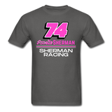 Amelia Sherman | Sherman Racing | Partner Program | Adult T-Shirt - charcoal