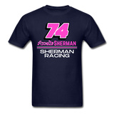 Amelia Sherman | Sherman Racing | Partner Program | Adult T-Shirt - navy