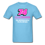 Amelia Sherman | Sherman Racing | Partner Program | Adult T-Shirt - aquatic blue
