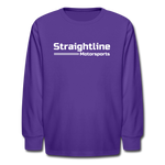 Camo Joey | Straightline Motorsports | Youth LS T-Shirt - dark purple