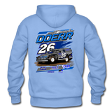 Derick Doerr | 2022 Design | Adult Hoodie (Back Design) - carolina blue