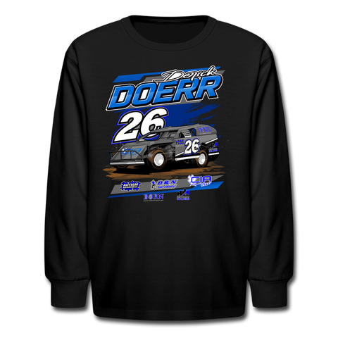 Derick Doerr | 2022 Design | Youth LS T-Shirt - black