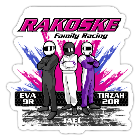 Rakoske Family Racing | 2022 Design | Sticker - white matte