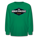 Aaron Rakoske Racing | 2022 Design | Youth LS T-Shirt - kelly green