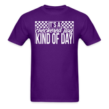 Checkered Flag Kind of Day | Adult T-Shirt - purple