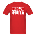 Checkered Flag Kind of Day | Adult T-Shirt - red