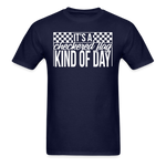 Checkered Flag Kind of Day | Adult T-Shirt - navy