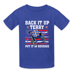 Back It Up Terry | Youth T-Shirt - royal blue