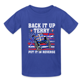 Back It Up Terry | Youth T-Shirt - royal blue