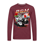 B&M Motorsports | 2022 | Men's LS T-Shirt - heather burgundy