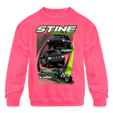Stine Racing | 2022 | Youth Crewneck Sweatshirt - neon pink