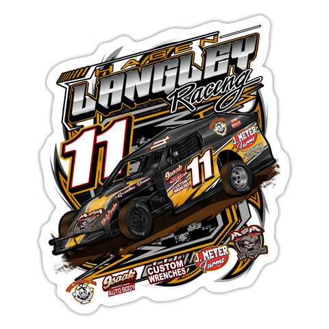 Hagen Langley Racing | 2022 | Sticker - white matte