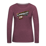 Hagen Langley Racing | 2022 | Women's LS T-Shirt - heather burgundy