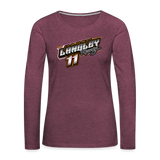 Hagen Langley Racing | 2022 | Women's LS T-Shirt - heather burgundy