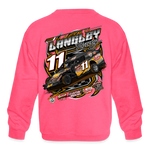 Hagen Langley Racing | 2022 | Youth Crewneck Sweatshirt - neon pink