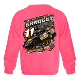 Hagen Langley Racing | 2022 | Youth Crewneck Sweatshirt - neon pink