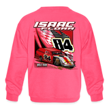 Isaac Flora | 2022 | Youth Crewneck Sweatshirt - neon pink