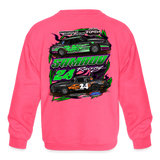 Samrov Racing | 2022 | Youth Crewneck Sweatshirt - neon pink