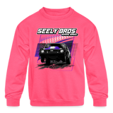 Seely Bros Racing | 2022 | Youth Crewneck Sweatshirt - neon pink